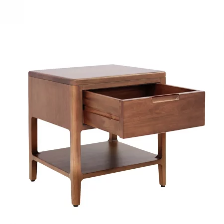 Mesita Noche 1 Cajón Madera Caoba Colección Oporto 45x40x50 Cm - Moycor (1)