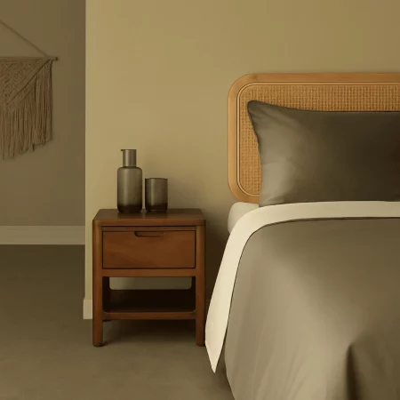Mesita Noche 1 Cajón Madera Caoba Colección Oporto 45x40x50 Cm - Moycor (2)