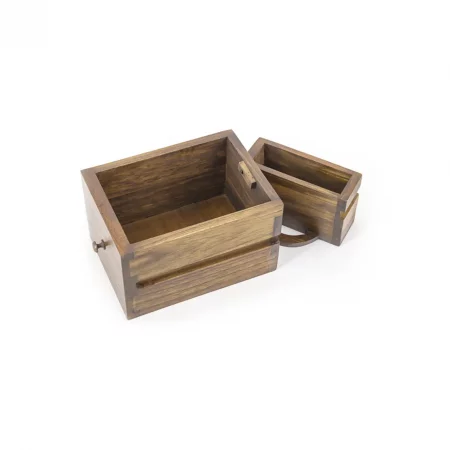 Mesita Noche Escalera Derecha 4 Cajones Madera Mindi Colección Star 70x35x70 Cm - Moycor (4)