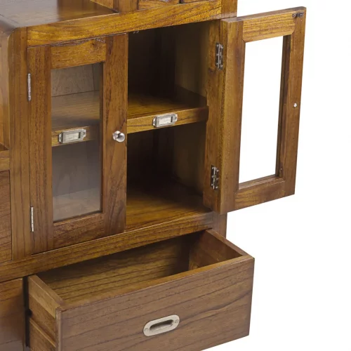 Mesita Noche Escalera Derecha Madera Mindi Colección Flash 98x25x98 Cm - Moycor (2)