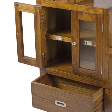 Mesita Noche Escalera Izquierda Madera Mindi Colección Flash 98x25x98 Cm - Moycor (2)