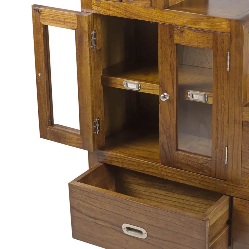 Mesita Noche Escalera Izquierda Madera Mindi Colección Flash 98x25x98 Cm - Moycor (2)