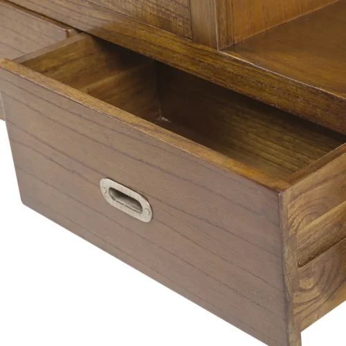 Mesita Noche Escalera Izquierda Madera Mindi Colección Flash 98x25x98 Cm - Moycor (3)
