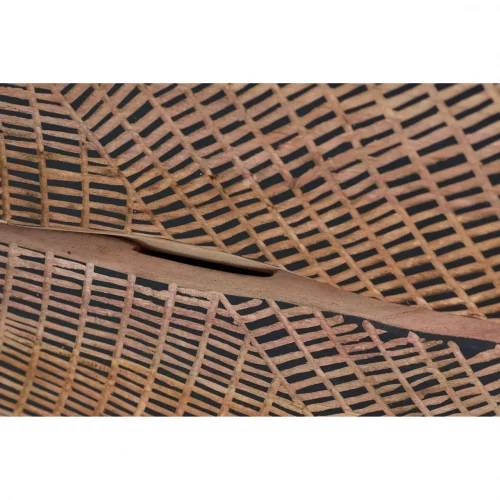Mesita Noche Madera Acacia Tallada a Mano Patas Metal 2 Cajones Colección Yakarta 57x34x50 Cm - Giner y Colomer (2)