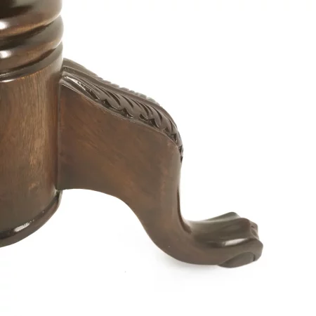 Mesita Redonda Velador 2 Cajones Madera Caoba Colección Vintage 60x60x70 Cm - Moycor (2)