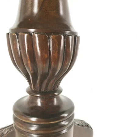 Mesita Redonda Velador 2 Cajones Madera Caoba Colección Vintage 60x60x70 Cm - Moycor (3)