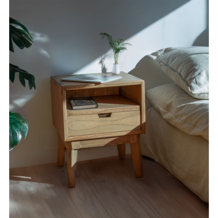 Mesita Scandi 1 Cajón 1 Hueco 45x40x55 Cm - Moycor (6)