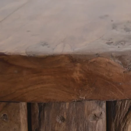 Mesita de Madera de Teca de Troncos Verticales - Moycor (3)
