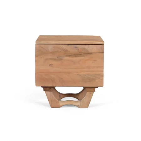 Mesita de Noche Madera Acacia 50x40x52 Cm - Giner y Colomer (1)