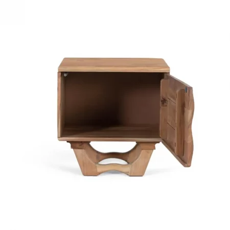 Mesita de Noche Madera Acacia 50x40x52 Cm - Giner y Colomer (2)