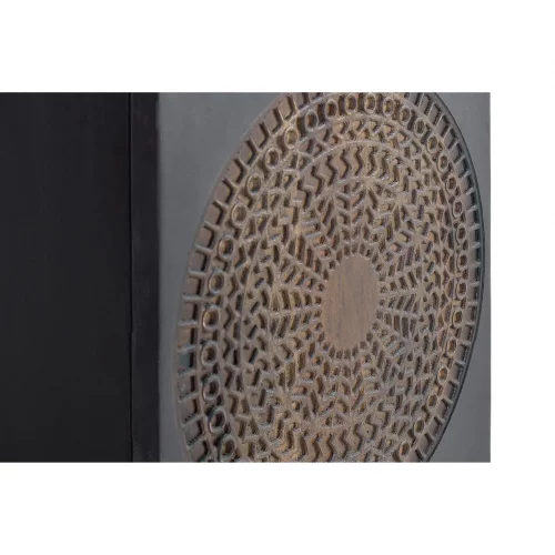 Mesita de Noche Madera Mango 1 Puerta Frontal Tallado Colección París 43x40x60 - Giner y Colomer (5)
