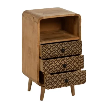 Mesita de Noche Madera Mango 37x31x66 Cm - IXIA (2)