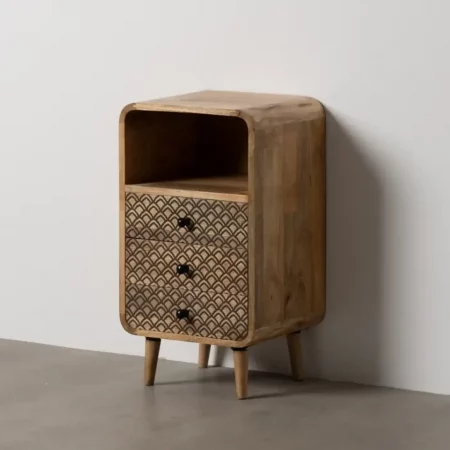 Mesita de Noche Madera Mango 37x31x66 Cm - IXIA (9)