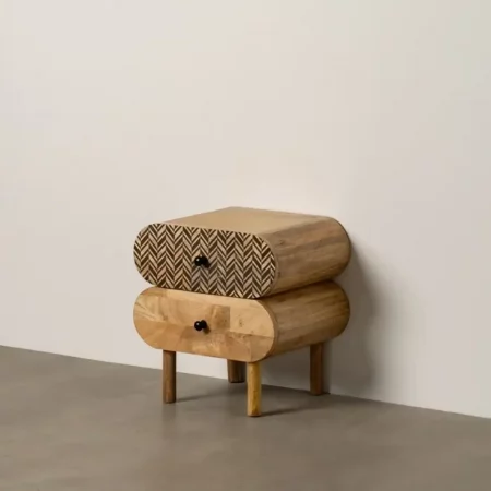 Mesita de Noche Madera Mango 41x33x43 Cm - IXIA (3)
