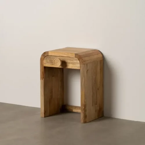 Mesita de Noche Madera Mango 45x30x55 Cm - IXIA (2)
