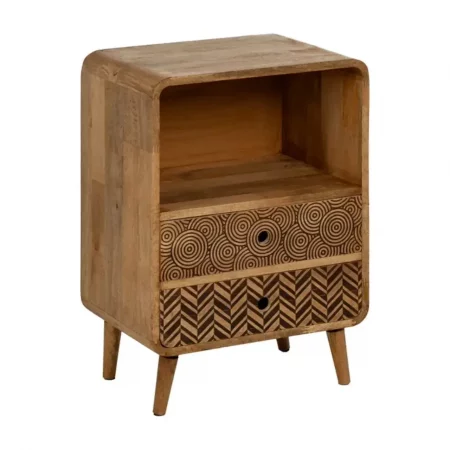 Mesita de Noche Madera Mango 45x31x63 Cm - IXIA (4)