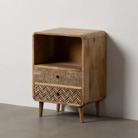 Mesita de Noche Madera Mango 45x31x63 Cm - IXIA (5)