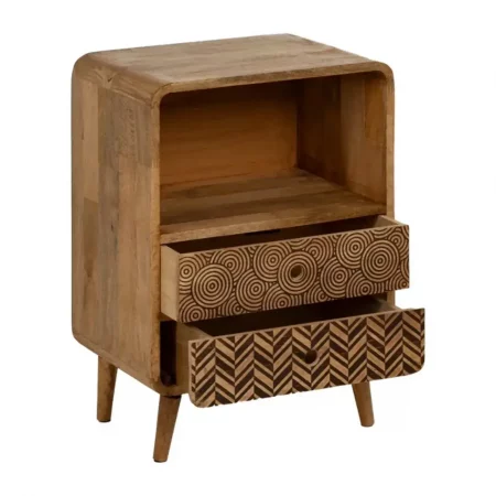Mesita de Noche Madera Mango 45x31x63 Cm - IXIA (9)