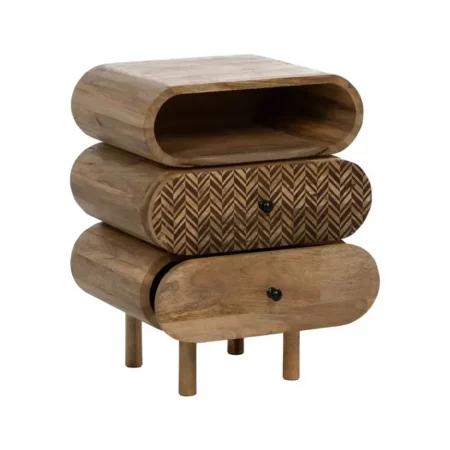 Mesita de Noche Madera Mango 45x33x57 Cm - IXIA (1)
