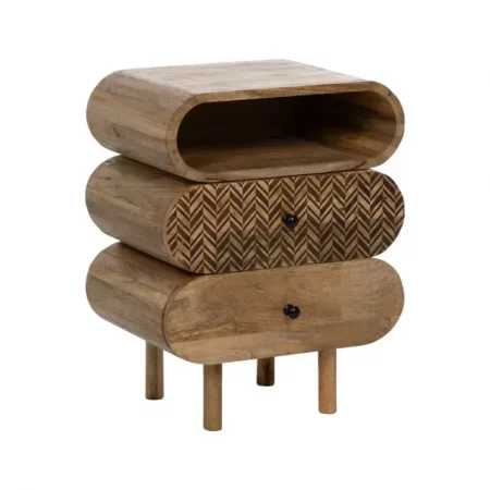 Mesita de Noche Madera Mango 45x33x57 Cm - IXIA (4)