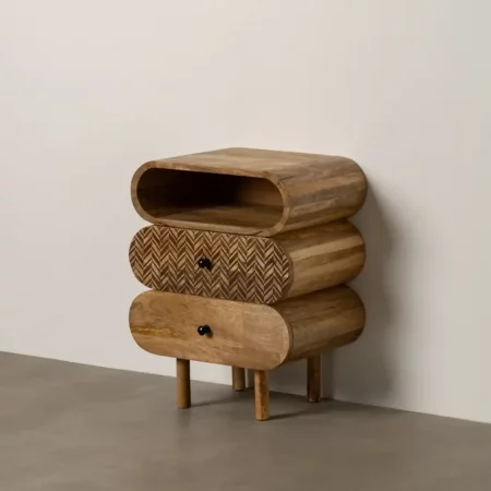 Mesita de Noche Madera Mango 45x33x57 Cm - IXIA (9)