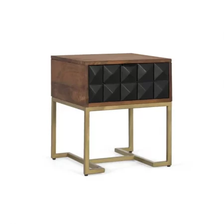 Mesita de Noche Madera Mango 45x40x50 Cm - Giner y Colomer (1)