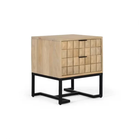 Mesita de Noche Madera Mango 45x40x50 Cm - Giner y Colomer (2)