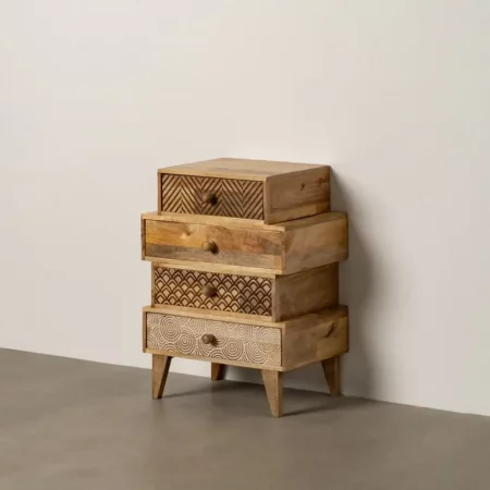 Mesita de Noche Madera Mango 46x30x60 Cm - IXIA (6)