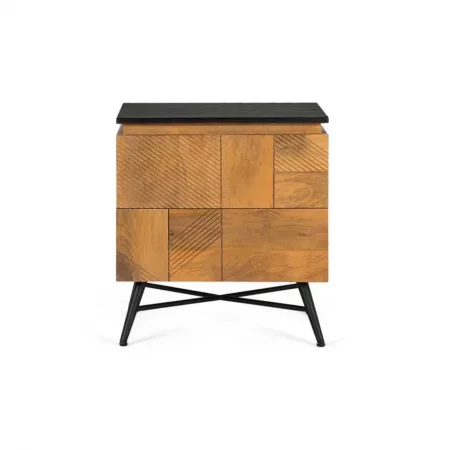 Mesita de Noche Madera Mango 50x40x55 Cm - Giner y Colomer (2)