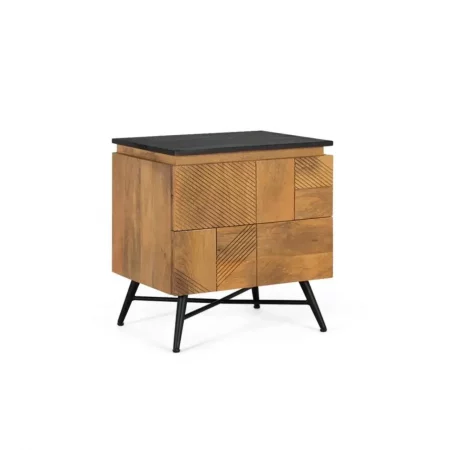 Mesita de Noche Madera Mango 50x40x55 Cm - Giner y Colomer (5)