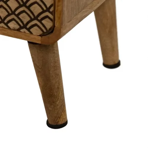 Mesita de Noche Madera Mango Dormitorio 29x25x53 Cm - IXIA (1)