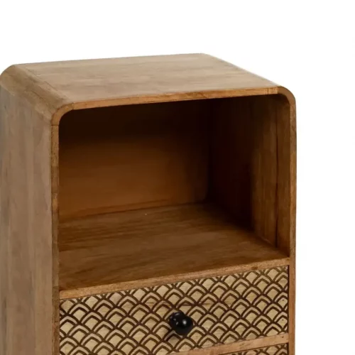 Mesita de Noche Madera Mango Dormitorio 29x25x53 Cm - IXIA (3)