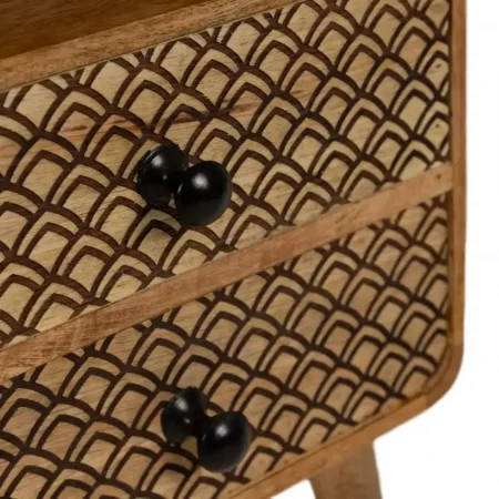 Mesita de Noche Madera Mango Dormitorio 29x25x53 Cm - IXIA (7)