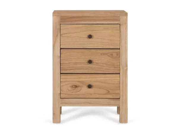 Mesita de Noche Madera Mindi Natural 45x30x67 Cm - Giner y Colomer (3)