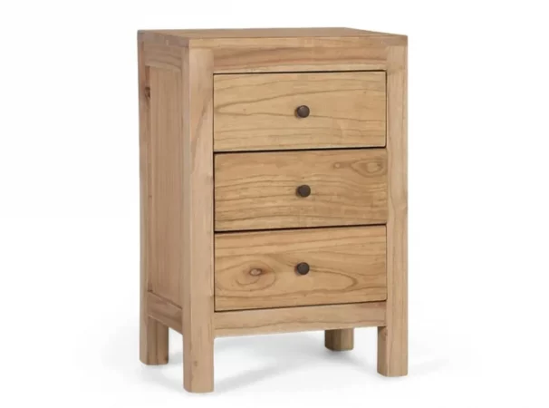 Mesita de Noche Madera Mindi Natural 45x30x67 Cm - Giner y Colomer (6)