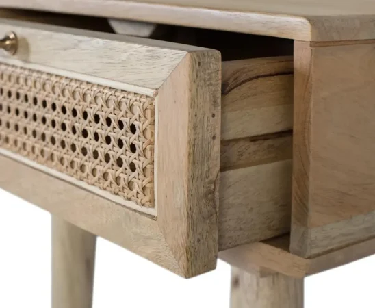 Mesita de Noche Madera de Mango Natural 45x40x61 Cm - Giner y Colomer (4)