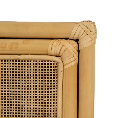 Mesita de Noche Natural de Madera de Ratán 1 Puerta - IXIA (7)