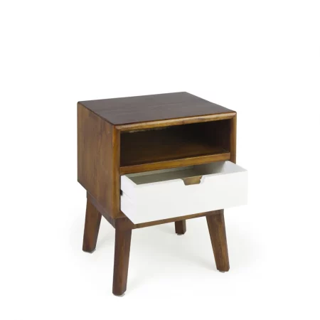 Mesita de Noche con 1 Cajón y 1 Hueco Colección Artic 45x40x55 Cm - Moycor (2)