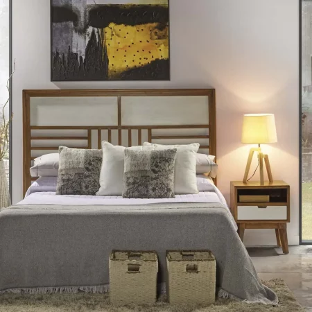 Mesita de Noche con 1 Cajón y 1 Hueco Colección Artic 45x40x55 Cm - Moycor (4)