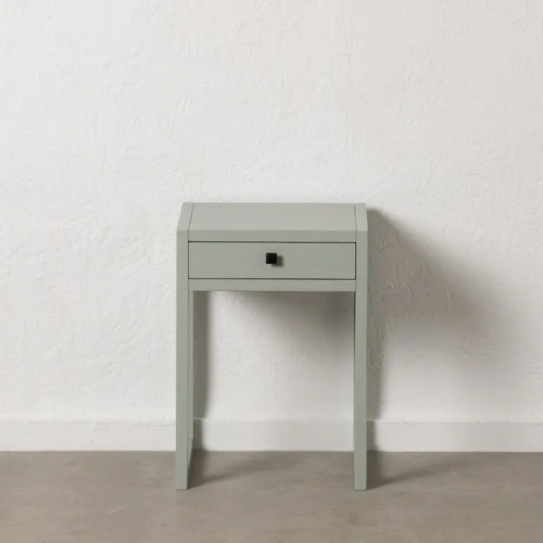 Mesita de Noche de Madera DM de Pino Gris 1 Cajón - IXIA (1)