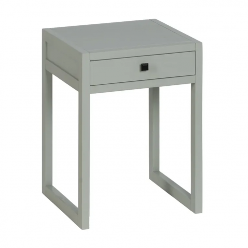 Mesita de Noche de Madera DM de Pino Gris 1 Cajón - IXIA (2)