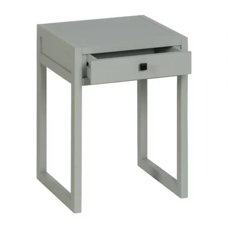 Mesita de Noche de Madera DM de Pino Gris 1 Cajón - IXIA (3)