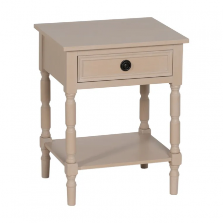 Mesita de Noche de Madera DM de Pino Natural 1 Cajón - IXIA (2)