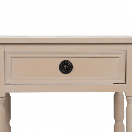 Mesita de Noche de Madera DM de Pino Natural 1 Cajón - IXIA (5)