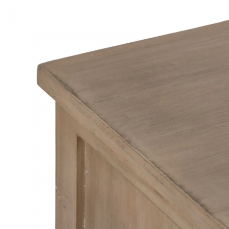 Mesita de Noche de Madera de Abeto 2 Cajones de Estilo Clasico - IXIA (4)