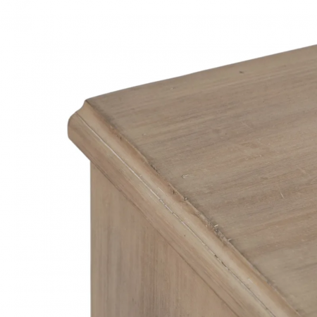 Mesita de Noche de Madera de Abeto de 2 Cajones Estilo Colonial - IXIA (3)