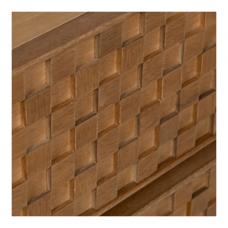 Mesita de Noche de Madera de Fresno DM Natural 2 Cajones - IXIA (7)