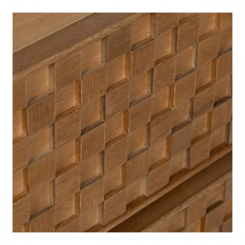 Mesita de Noche de Madera de Fresno DM Natural 2 Cajones - IXIA (7)