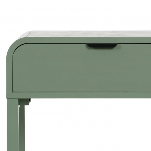 Mesita de Noche de Madera de Pino Verde 1 Cajón - IXIA (5)