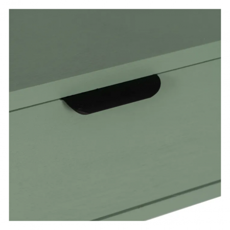 Mesita de Noche de Madera de Pino Verde 1 Cajón - IXIA (7)